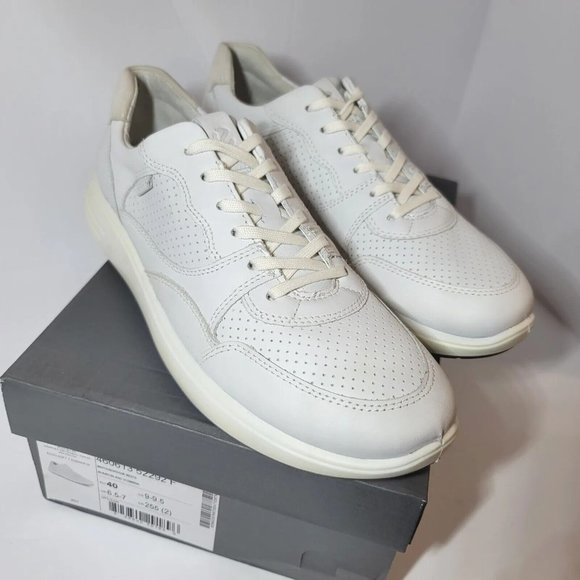 Ecco Shoes - Ecco Soft 7 Runner Womens 9 9.5 White Leather Walking Comfort NEW